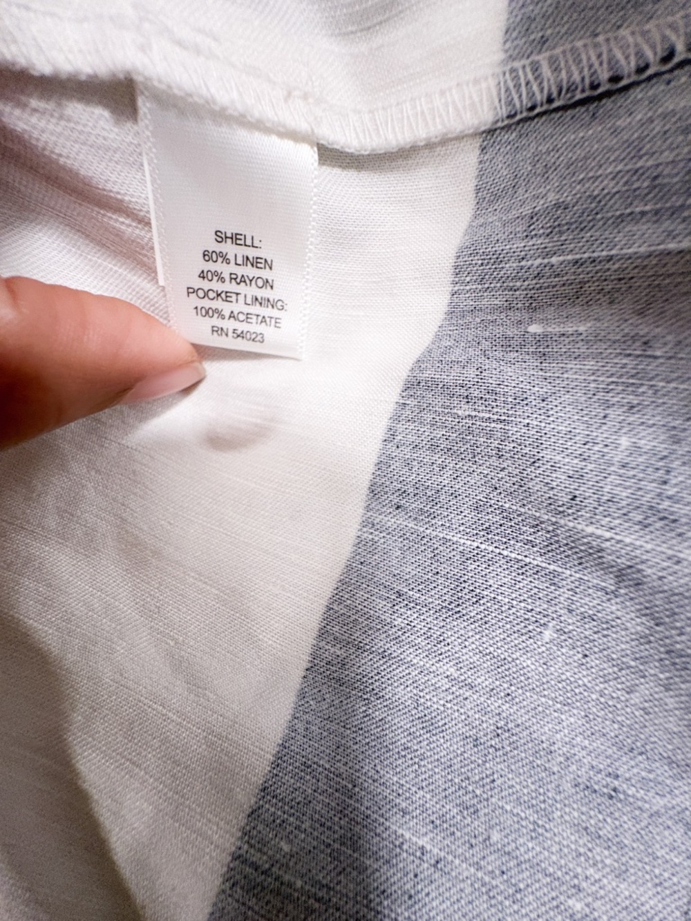Banana Republic Women’s 8 Navy White Striped Linen Skirt Nautical Quiet Luxury - Picture 7 of 11